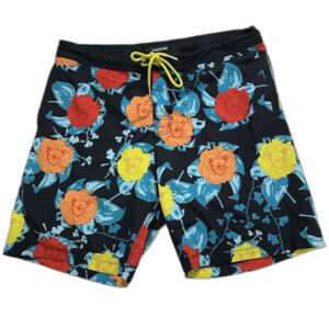 Grateful Dead Begonia Dancing Bear X Section 119 Men's Swim Trunks Black Size 34